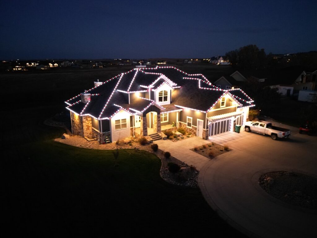 Christmas light installation by Odgers Outdoor Services