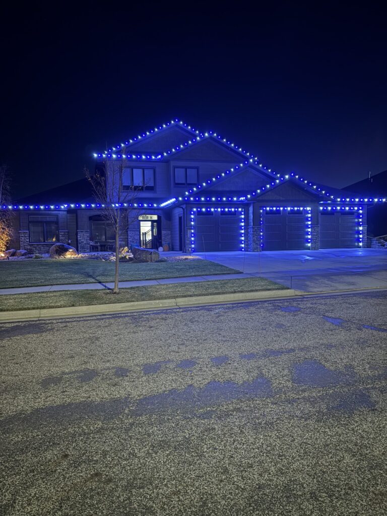 Christmas light installation by Odgers Outdoor Services