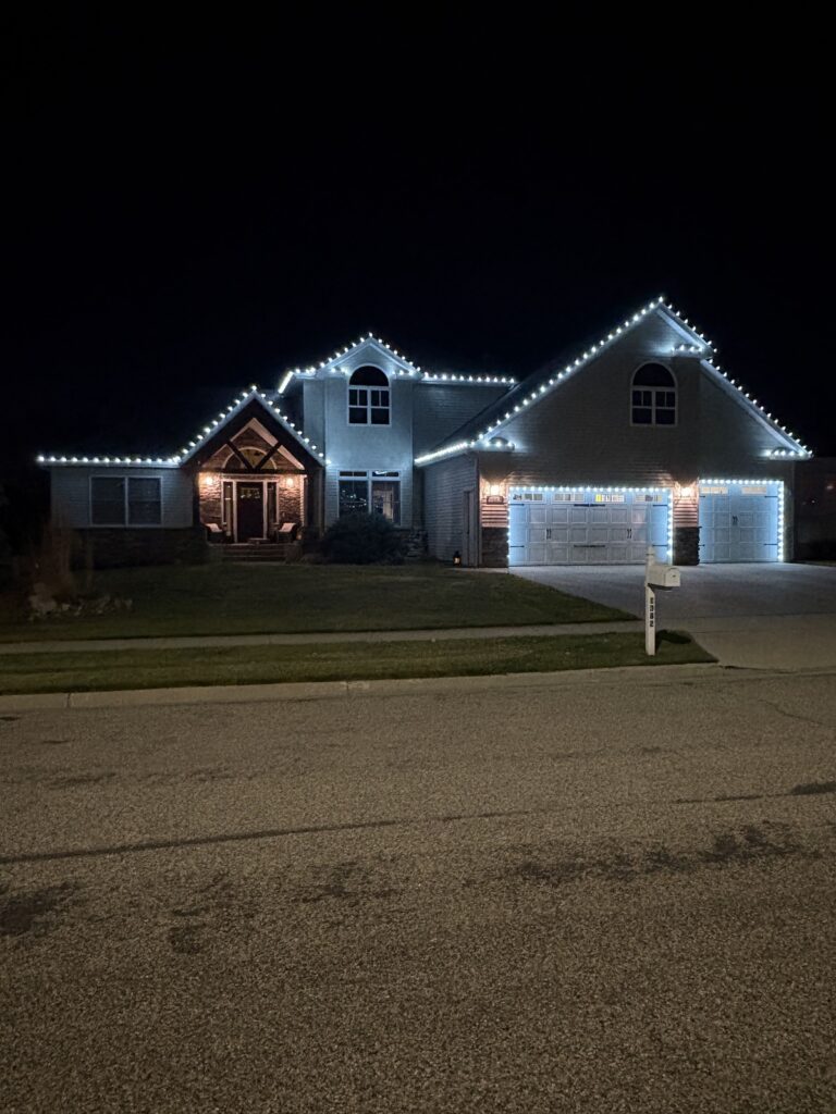 Christmas light installation by Odgers Outdoor Services